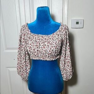 RESA Floral Off The Shoulder Crop Top Women’s Small
